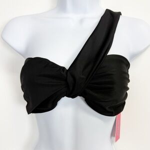 Edikted Bikini Top Womens Small Black One Shoulder Swimwear S14997